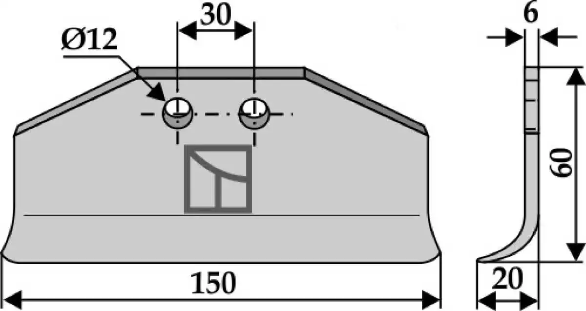 Wechselklinge 150x60mm